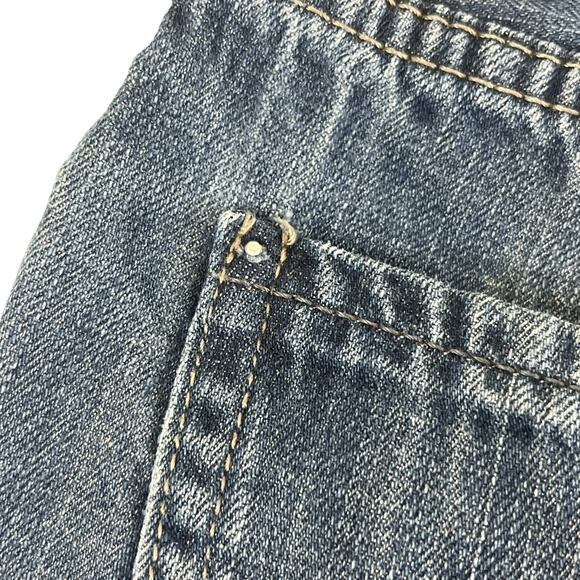 7 For All Mankind Slimmy Jeans Sz 16 Youth Boys Straight Leg Blue 5 Pocket - Picture 7 of 13